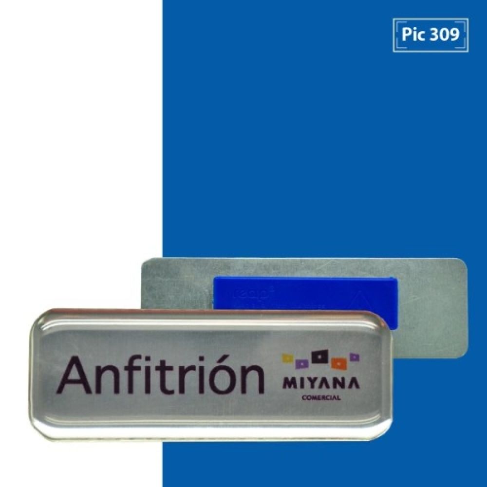 GAFETE DE METAL PERSONALIZADO  C/ IMAN E IMPRESIÓN SHINE COLOR  Y  RESINA  MEDIDA    2.5 X 7.5 CM  SE ENTREGA EN BOLSA SELOFAN imagen